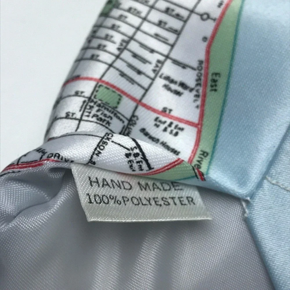 Rene Chagal New York City Tie NY Empire State Statue of Liberty Map Necktie 56